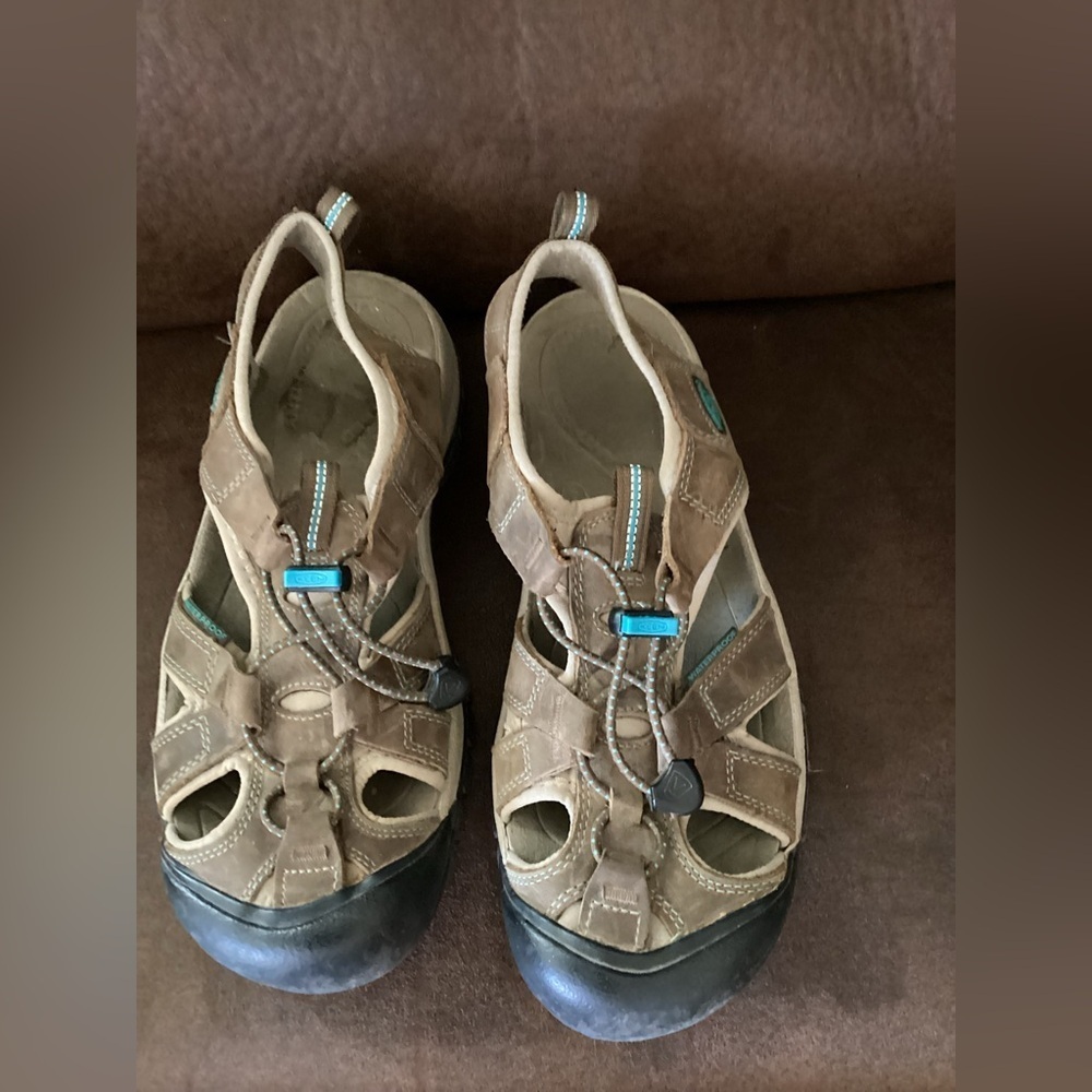 Keen Venice Leather Hiking Brown Sport Sandals Womens Size 8
